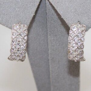 Bella Luce Sterling Silver Simulated Diamond Earrings w/Omega Backs
